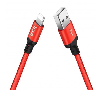 Кабель USB - Apple lightning Hoco X14 Times Speed (повр. уп) 200см 2A  (red/black) (223504)#1997461