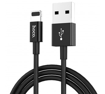Кабель USB - Apple lightning Hoco X23 Skilled (повр. уп) 100см 2,1A  (black) (223519)#1963720