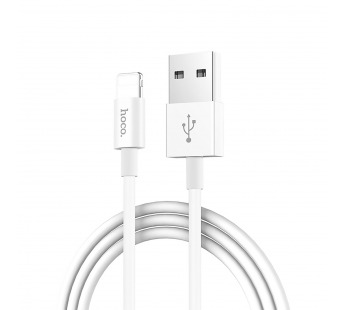 Кабель USB - Apple lightning Hoco X23 Skilled (повр. уп) 100см 2,1A  (white) (223520)#1963719