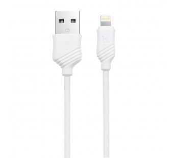 Кабель USB - Apple lightning Hoco X6 Khaki (повр. уп) 100см 2,4A  (white) (223582)#1993912