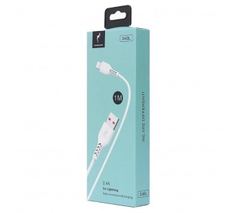 Кабель USB - Apple lightning SKYDOLPHIN S49L (повр. уп) 100см 3A  (white) (223614)#1980774