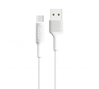Кабель USB - micro USB Borofone BX1 (повр. уп) 100см 2A  (white) (223657)#1969331