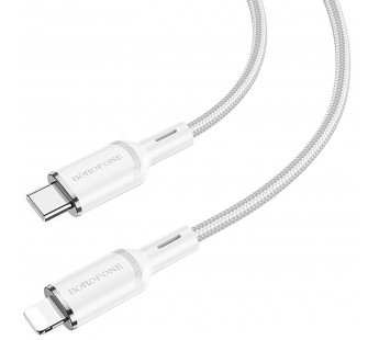 Кабель USB - Apple lightning Borofone BX90 100см 2,4A (white) (217427)#1969338
