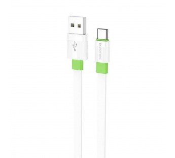 Кабель USB - Type-C Borofone BX89 100см 3A (white/green) (217513)#1977062