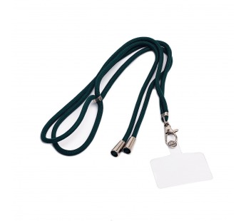 Шнурок текстильный на шею с карабином (круглый) (green) (225710)#1969463