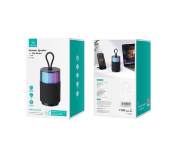 Портативная колонка USAMS YX012  (Bluetooth/USB/TF/AUX/светящаяся/5 Вт) черная#2071001