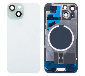 Задняя крышка для iPhone 15 (A3090) в сборе со стеклом камеры Зеленый (стекло, монолит, MagSafe, логотип) - Премиум#2137422