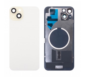 Задняя крышка для iPhone 15 Plus (A3094) в сборе со стеклом камеры Желтый (стекло, монолит, MagSafe, логотип) - Премиум#2069923