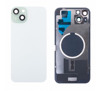 Задняя крышка для iPhone 15 Plus (A3094) в сборе со стеклом камеры Зеленый (стекло, монолит, MagSafe, логотип) - Премиум#2069922