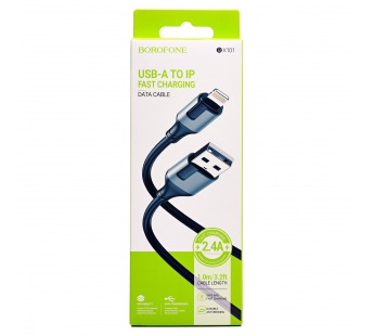 Кабель USB - Apple lightning Borofone BX101 Creator 100см 2,4A  (black) (225489)#1969290