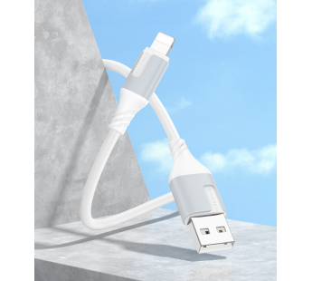 Кабель USB - Apple lightning Borofone BX101 Creator 100см 2,4A  (white) (225490)#1974859