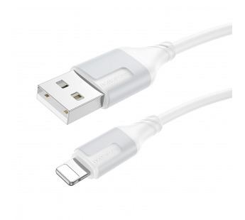 Кабель USB - Apple lightning Borofone BX101 Creator 100см 2,4A  (white) (225490)#1969291