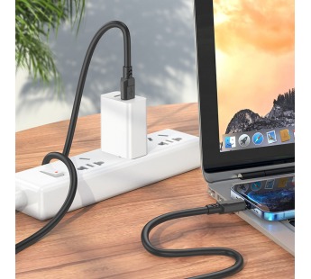 Кабель USB - Apple lightning Borofone BX81 100см 2,4A (black) (217563)#2018635