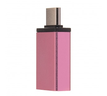 Адаптер - OTG Type-C/USB (pink) (227686)#1971346