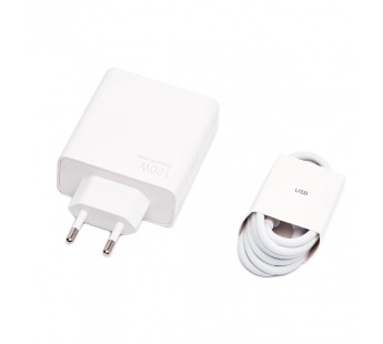 Сетевое ЗУ Xiaomi BHR6034EU + кабель Type-C (1USB/120W) белое#2034109