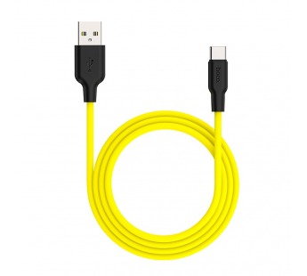 Кабель USB - Type-C HOCO X21 Plus (3A/1m) желто-черный#1977130