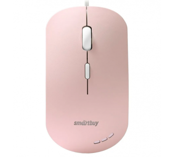 Проводная мышь Smartbuy 288-G беззвучная розовая#1989304