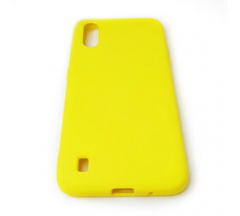 Чехол Samsung A01/M01 (2020) Silicone Case 2.0mm Желтый#1965801