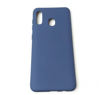 Чехол Samsung A20/A30/M10S (2019) Silicone Case 2.0mm Темно-Синий#1965840