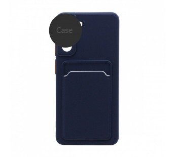 Чехол с кармашком и цветными кнопками для Samsung Galaxy A34 (001) темно синий#1965348