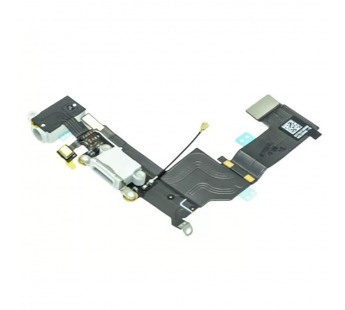 Шлейф для iPhone SE + разъем зарядки + разъем гарнитуры (белый) (100% components)#2005614