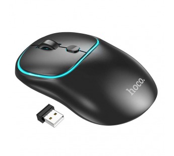 Мышь беспроводная HOCO DI47, Bluetooth, аккумулятор, подсветка (черный) беззвучная#1966799