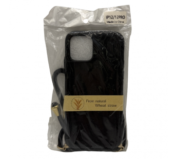 Чехол iPhone 12/12 Pro BIO + шнурок (черный)#2146773