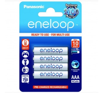 Аккумулятор AAA 1.2V,  750 mAh Ni-Mh Panasonic Eneloop BL-4#2025263