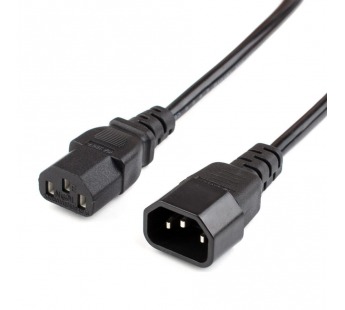 Шнур сетевой компьютер-монитор (гн.С13 - шт.С14) 0,75мм2 1,8м GoPower#2045136