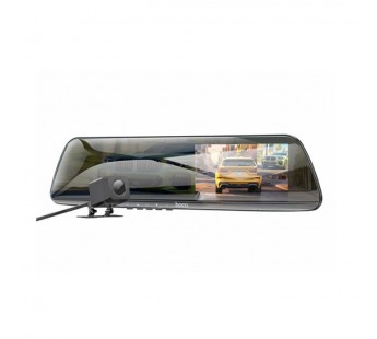 Автомобильный видеорегистратор HOCO DV4 + 2 камеры, зеркало заднего вида (черный)#2120448