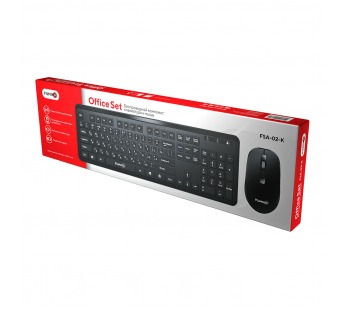 Комплект беспроводной клавиатура+мышь FUMIKO OFFICE SET черный#1968746