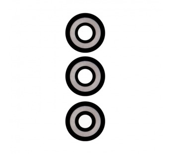 Стекло камеры для Tecno Spark 10 4G (KI5q) (комплект 3 шт.) Черный#2072486