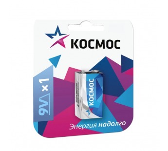 Элемент питания КОСМОС 6LR61 Shrink 1 Alkaline 9V (1/12/240)#2025208