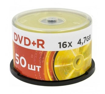 Диск MIREX DVD+R 16X 4,7GB Cake box 50 (50/300)#1984554