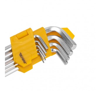 Набор ключей имбусовых 1,5-10 мм, CrV, 9 шт., удлиненные, с шаром HEX Kranz#2125358