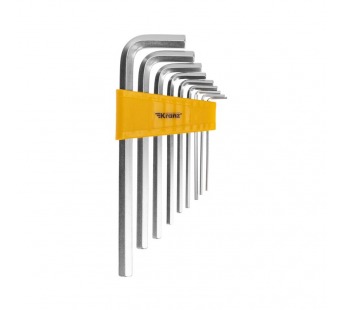 Набор ключей имбусовых 2,0-12 мм, CrV, 9 шт., удлиненные HEX Kranz#2125360