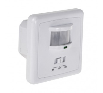 Датчик движения встраиваемый ДДВ 01, 160°, 300-1200 Вт, 3-2000 Лк, 9 м,10-420 сек. Rexant#2139424