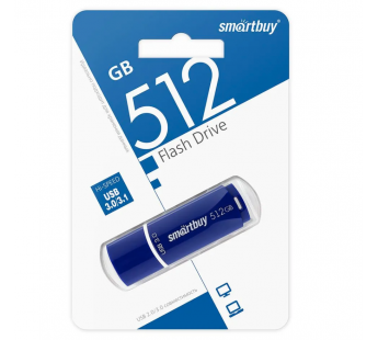 Флэш накопитель USB 512 Гб Smart Buy Crown 3.0 (blue) (226176)#1973227