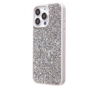 Чехол-накладка - PC071 POSH SHINE для "Apple iPhone 15 Pro Max" россыпь кристаллов (silver) (226899)#1978036