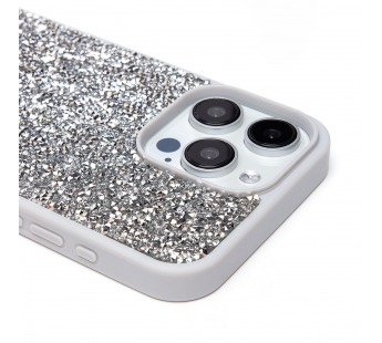 Чехол-накладка - PC071 POSH SHINE для "Apple iPhone 15 Pro Max" россыпь кристаллов (silver) (226899)#2120247