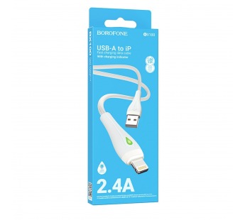 Кабель USB - Apple lightning Borofone BX100 Advantage 100см 2,4A  (gray) (224780)#1983412