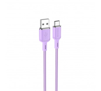 Кабель USB - Type-C Borofone BX90 100см 3A (purple) (217434)#1977091