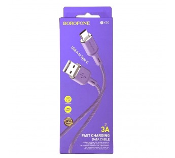Кабель USB - Type-C Borofone BX90 100см 3A (purple) (217434)#1993947