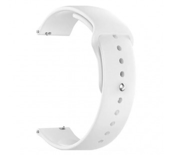 Ремешок - WB34 20 мм универсальный силикон на кнопке (white) (227518)#2069227
