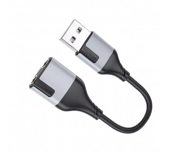 Адаптер Borofone BV19 Creator 2-in-1 USB - 3.5mm (black) (225503)#1990674