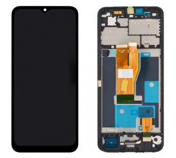 Дисплей для Realme C33 (RMX3624) в рамке + тачскрин (черный) 100%#2012146
