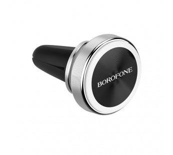 Держатель автомобильный Borofone магнитный BH6 (повр. уп.) в дефлектор (silver/black) (222835)#1971901