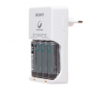 Зарядное устройство Sony BCG-34HH4EN +4 HR6 2500 mAh (повр. уп.) (white) (223182)#1973194