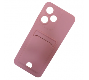 Чехол силиконовый Infinix HOT 30 Play матовый цветной с визитницей розовый#2061633