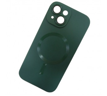 Чехол силиконовый iPhone 15 Magsafe темно зеленый#1984050